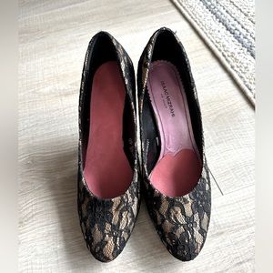 Isaac Mizrahi x Target black lace heels Women 7.5